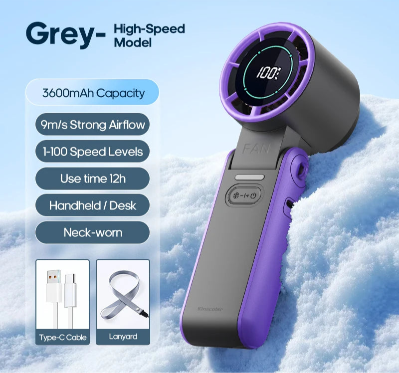 Rechargeable Outdoor Foldable Portable Handheld  Mini Cooling Fan