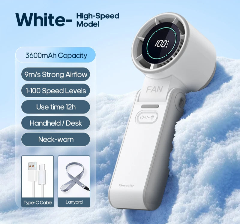 Rechargeable Outdoor Foldable Portable Handheld  Mini Cooling Fan
