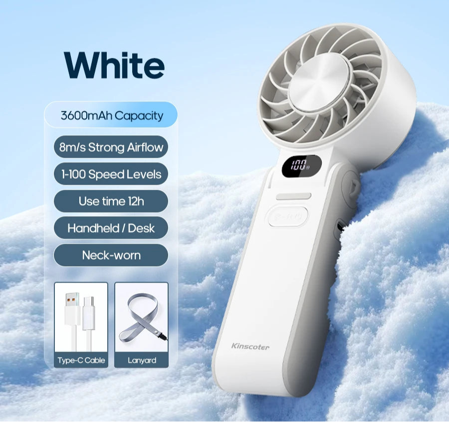 Rechargeable Outdoor Foldable Portable Handheld  Mini Cooling Fan