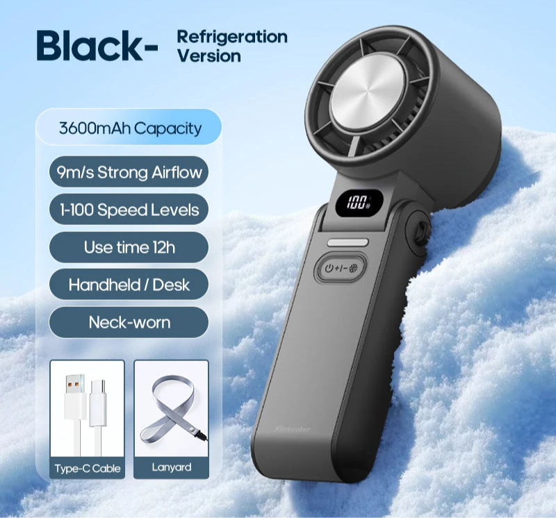 Rechargeable Outdoor Foldable Portable Handheld  Mini Cooling Fan
